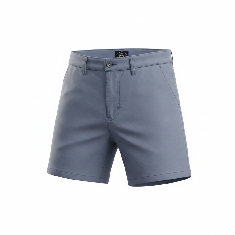 Alex Crane Chino Shorts Mens 30 Blue Organic Cotton Button Fly Casual Preppy